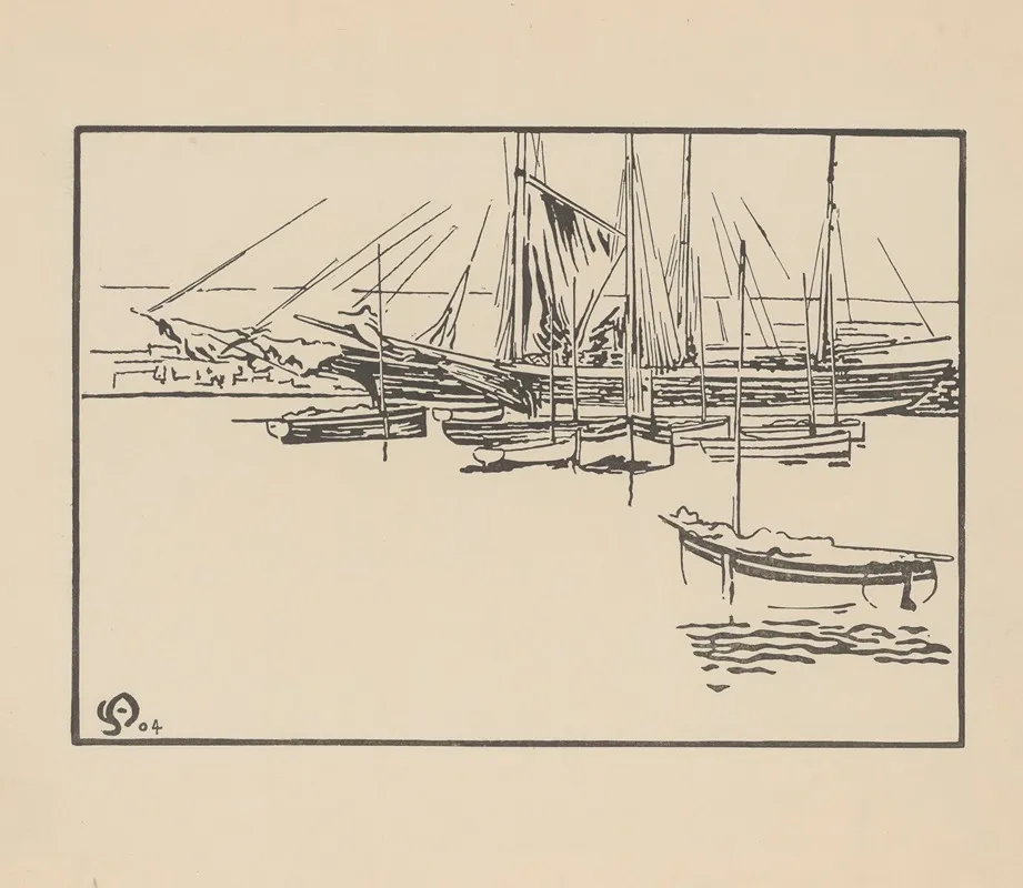 Roscoff Les Goelettes by Amédée Joyau - Canvas Print