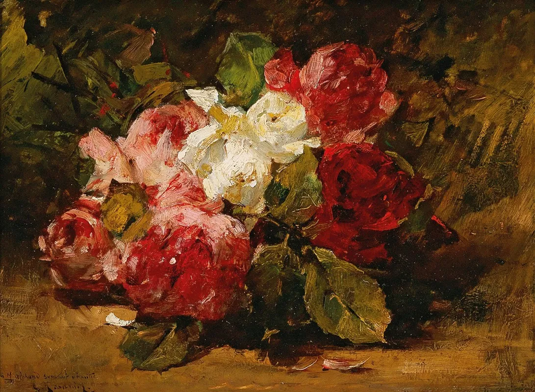 Roses Iii by Georges Jeannin - Canvas Print