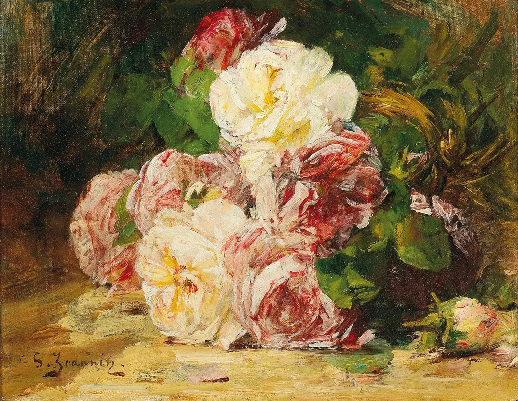 Roses V by Georges Jeannin - Canvas Print