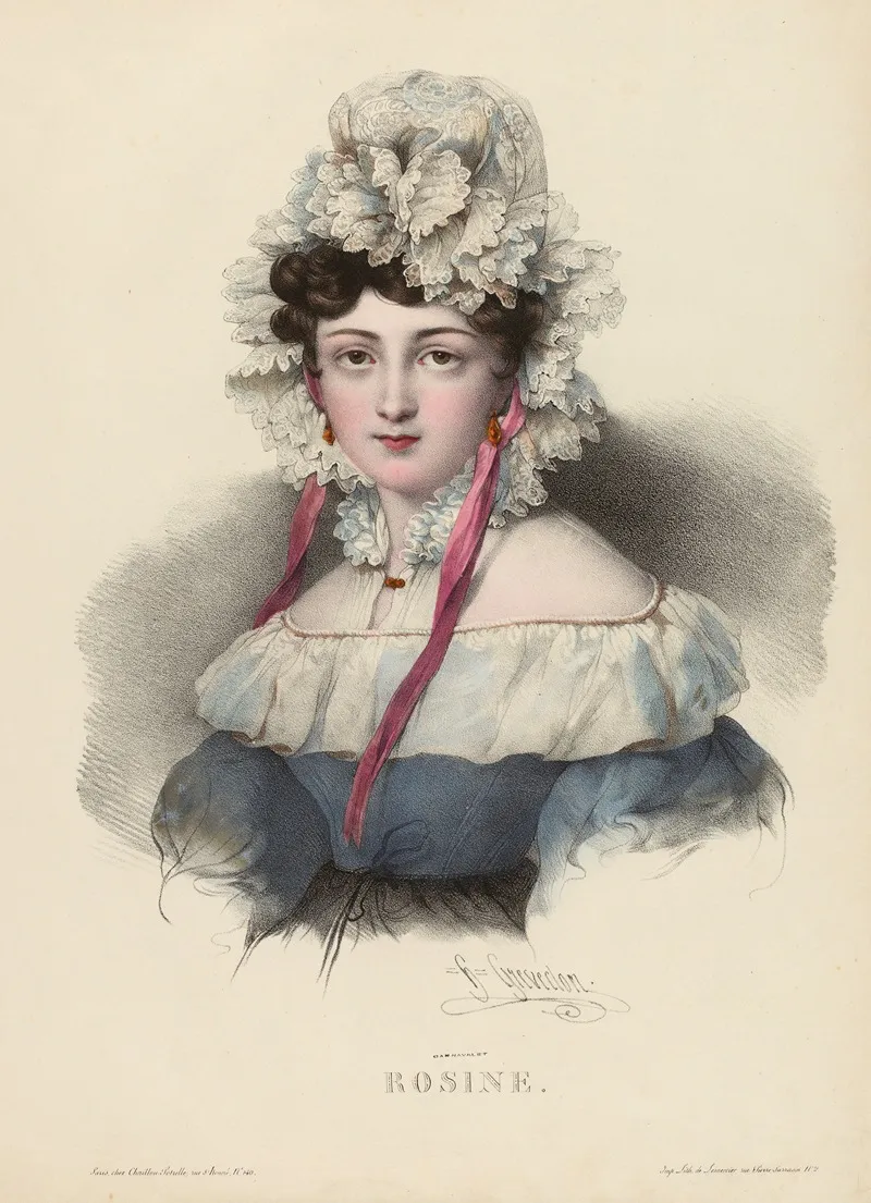 Rosine by Pierre Louis Henri Grévedon - Canvas Print