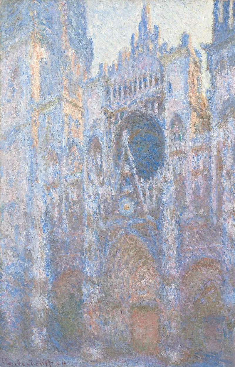 Rouen Cathedral West Facade by Claude Monet - Canvas Print
