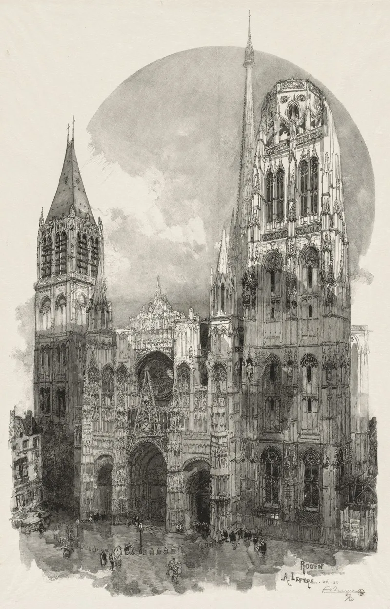Rouen Illustre La Cathedrale De Rouen