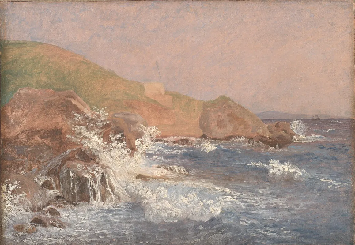 Rough Sea On A Rocky Coast Capri
