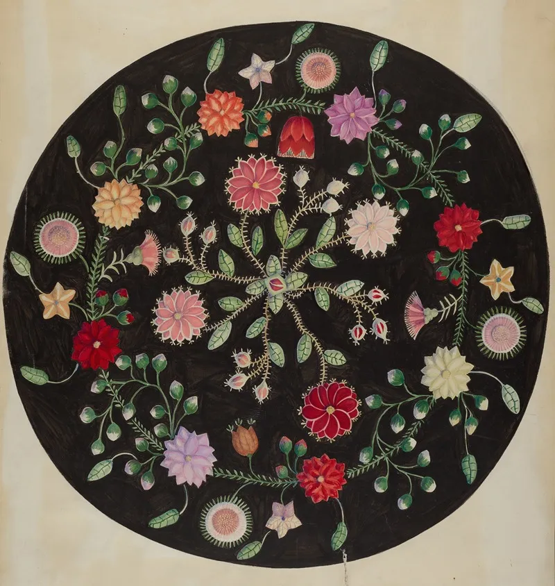 Round Sampler by Eva Wilson - Canvas Print