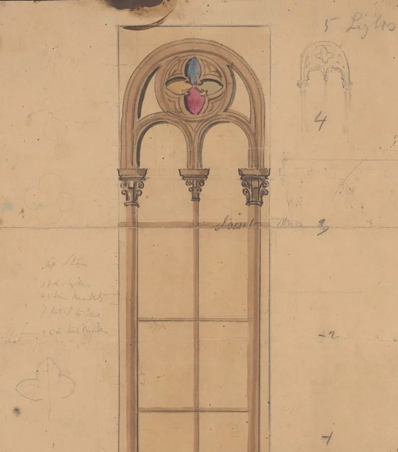 Rounded Gothic Arch by John Rubens Smith - Canvas Print