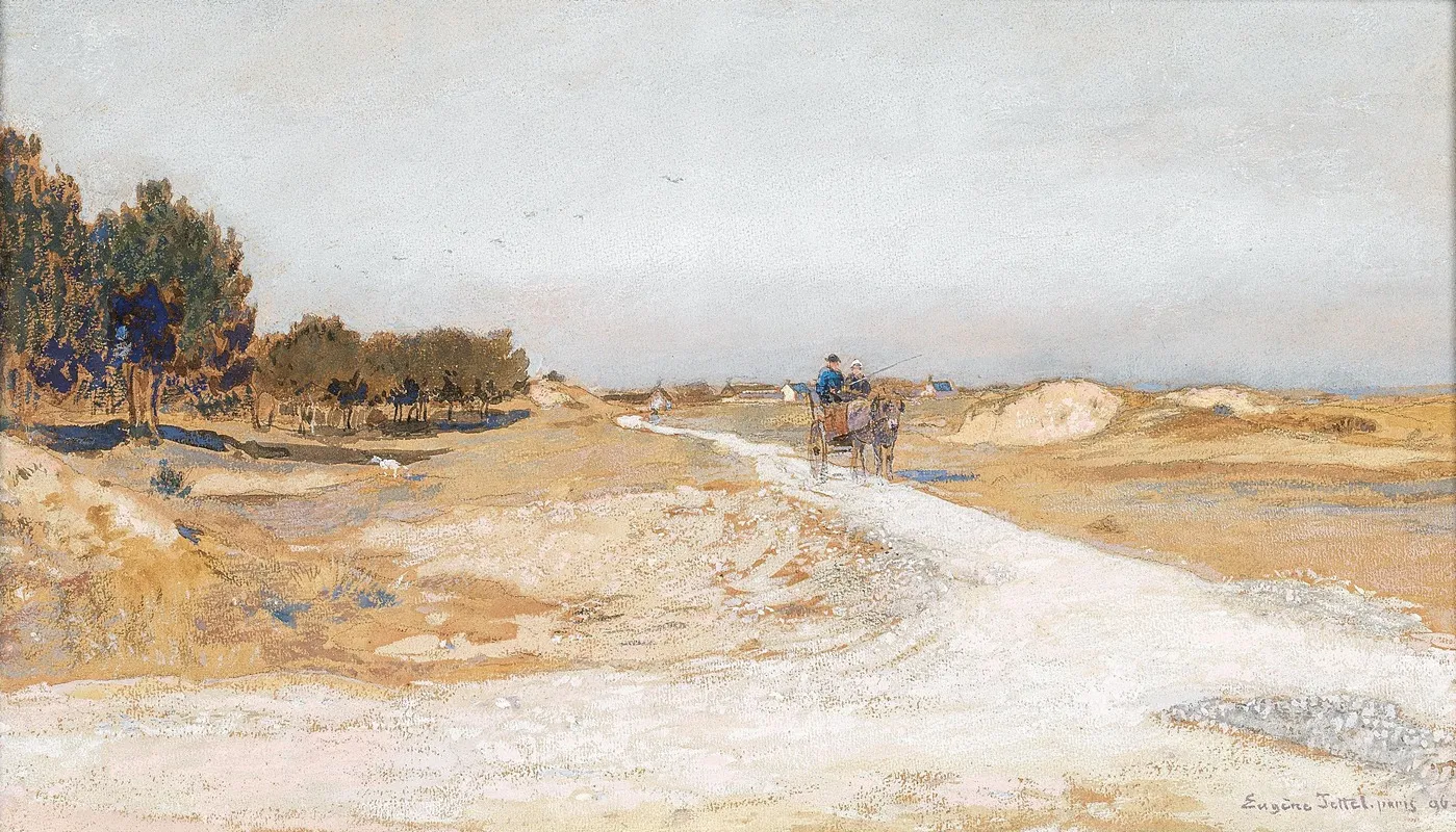 Route Blanche A La Moliere Du Sable by Eugen Jettel - Canvas Print