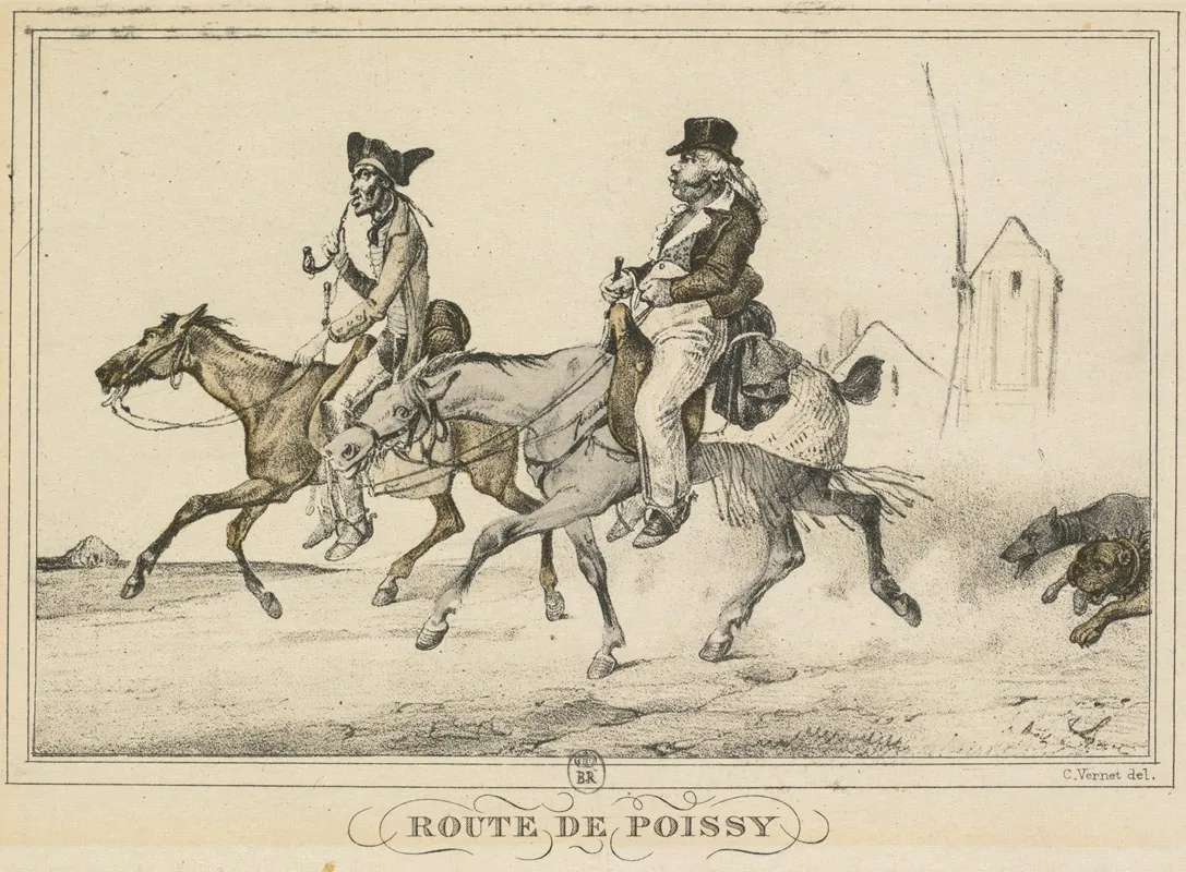 Route De Poissy by Carle Vernet - Canvas Print