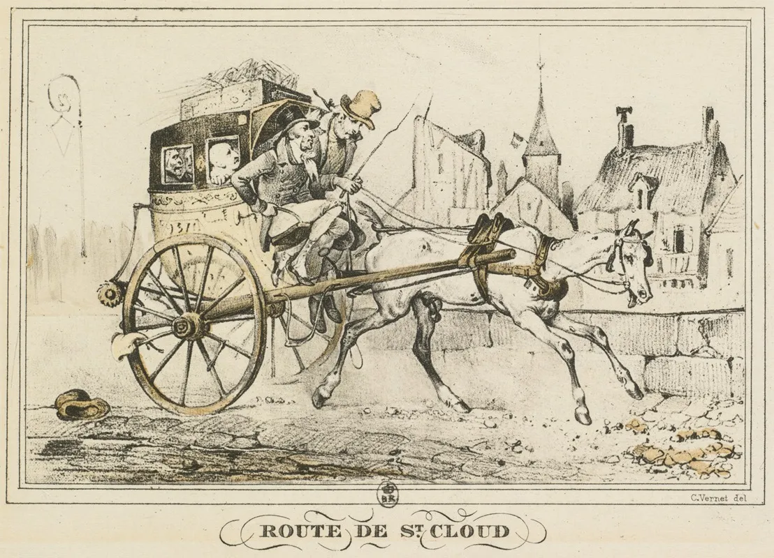 Route De Saint Cloud by Carle Vernet - Canvas Print