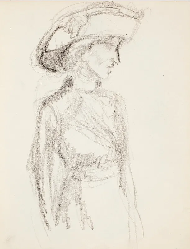 Rouva Anni Lagerborg Luonnos by Magnus Enckell - Canvas Print