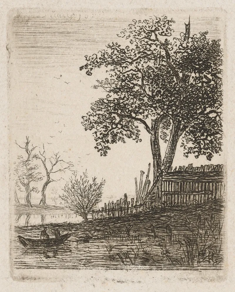 Rowboat by Auguste Delâtre - Canvas Print