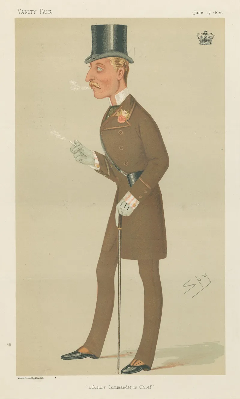 Royalty A Future Commander In Chief H R H The Duke Of Connaught June 17 1876 by Leslie Matthew Ward - Canvas Print