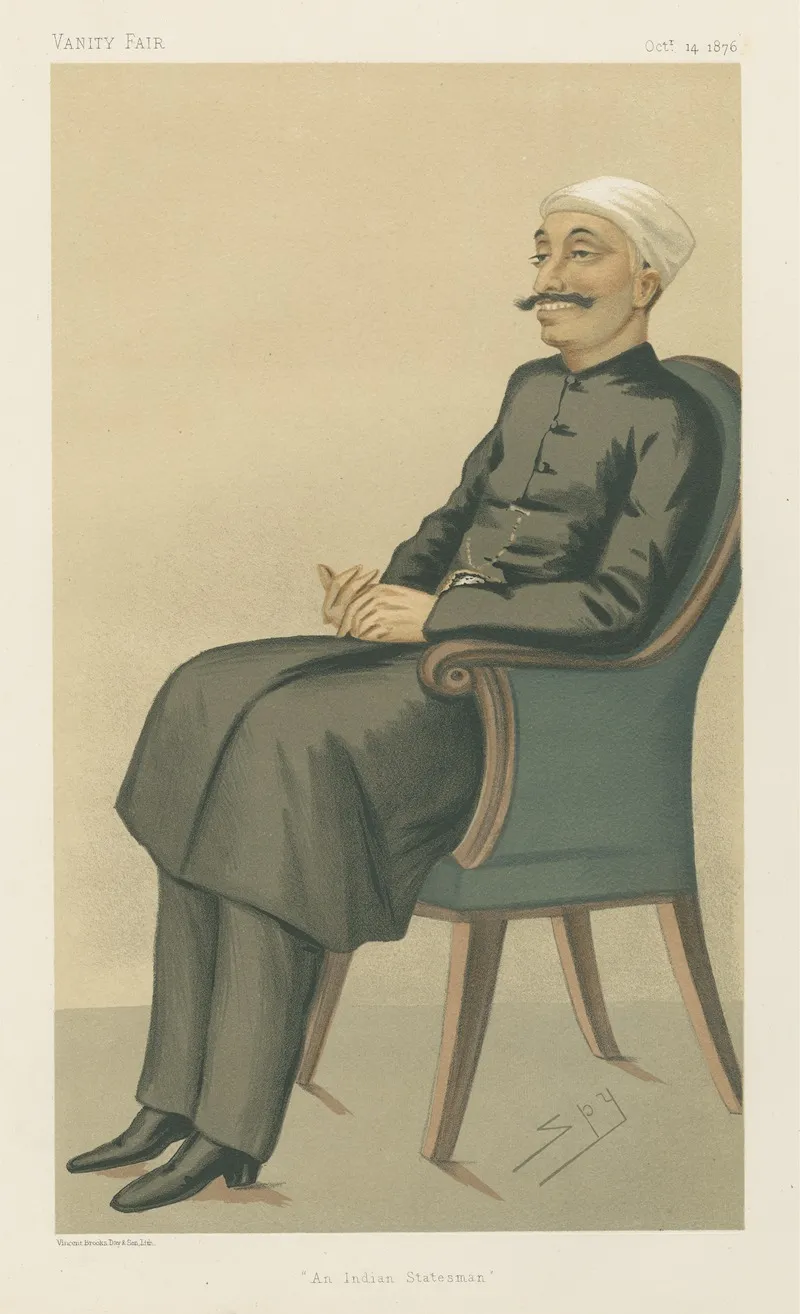 Royalty An Indian Statesman Nawab Sir Salar Jung October 14 1876 by Leslie Matthew Ward - Canvas Print