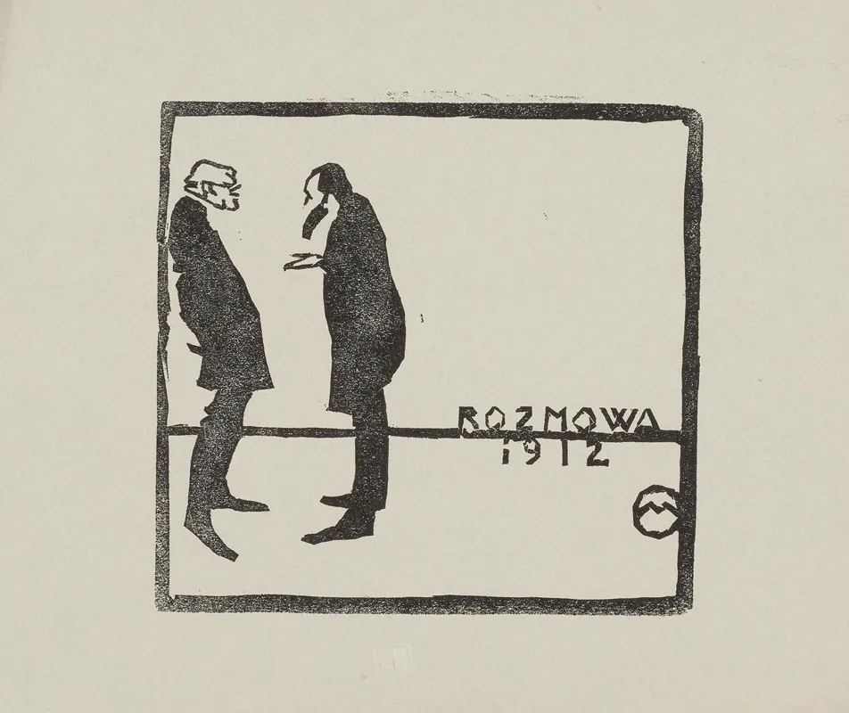 Rozmowa Ii by Marian Olszewski - Canvas Print