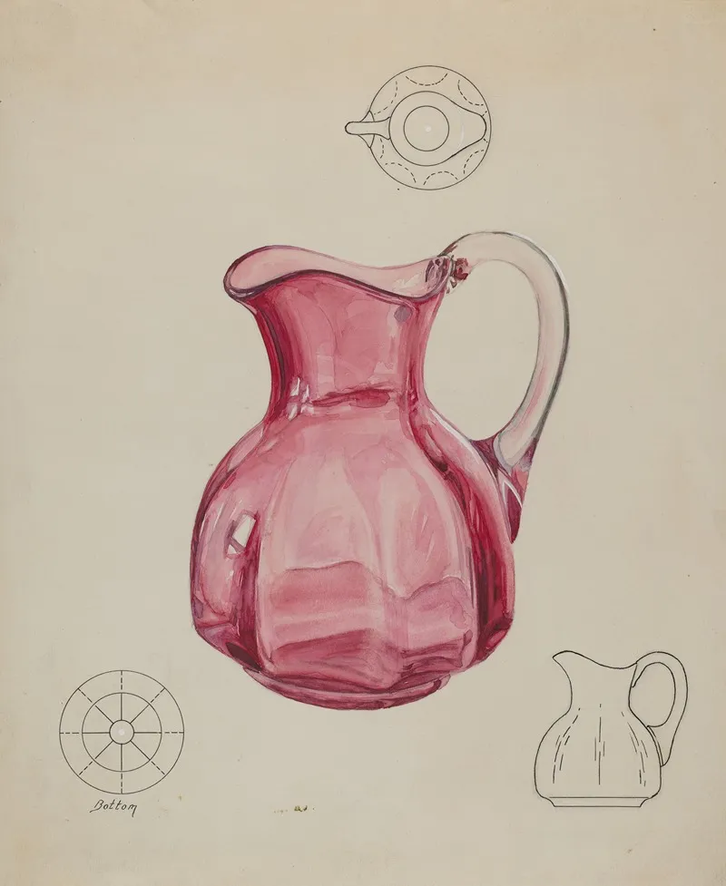Ruby Pitcher 2 by Ralph Atkinson - Canvas Print