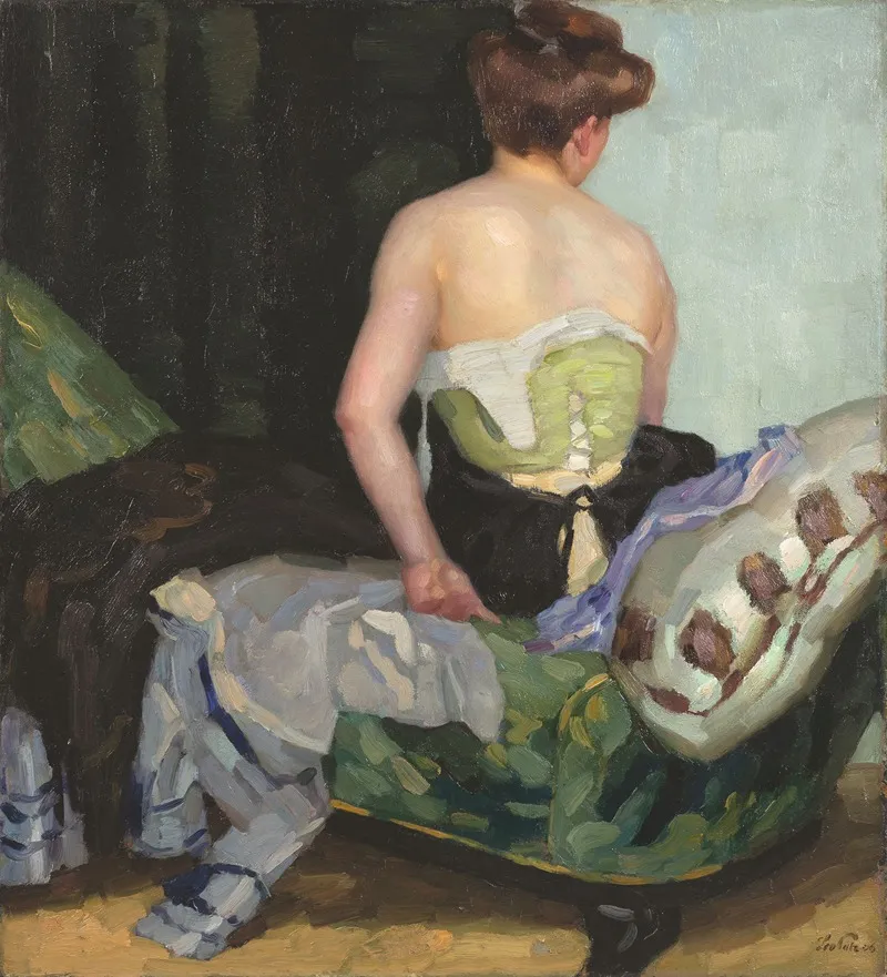 Ruckenakt 6 by Leo Putz - Canvas Print