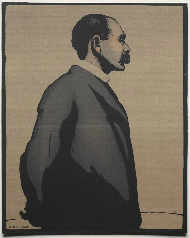 Rudyard Kipling by William Nicholson - Canvas Print