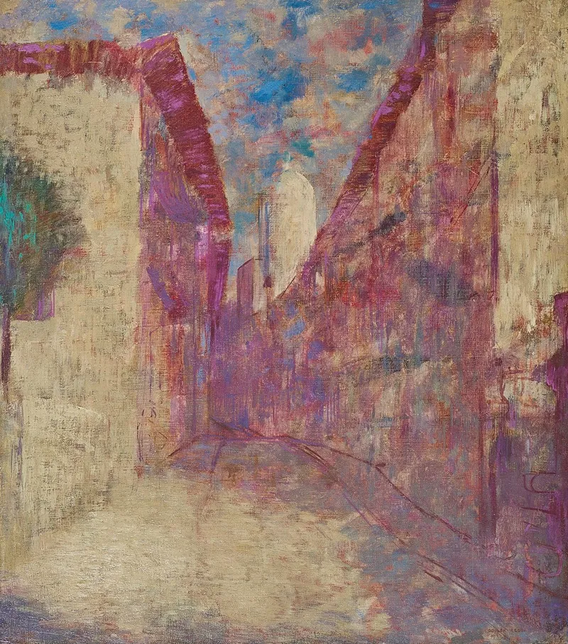 Rue A Fontarabie by Odilon Redon - Canvas Print
