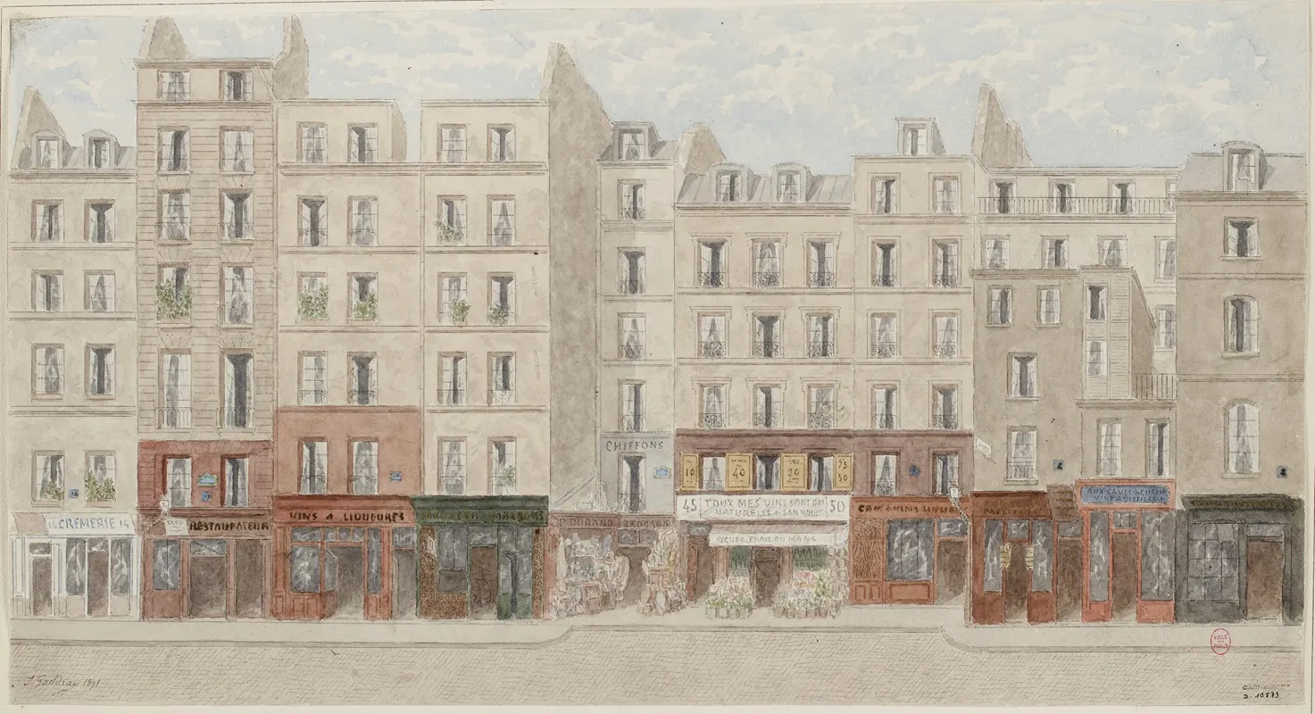 Rue Beaubourg No2 A 14 4eme Arrondissement by Jules Gaildrau - Canvas Print