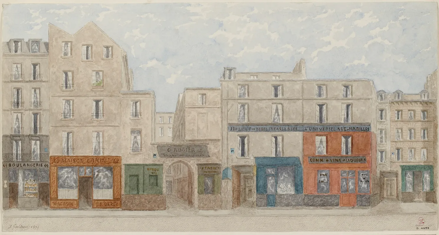 Rue Beaubourg No38 A 44 3eme Arrondissement by Jules Gaildrau - Canvas Print