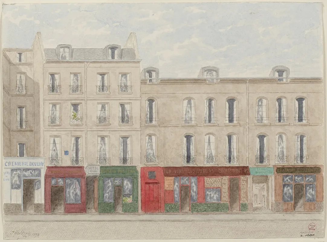 Rue Beaubourg No47 Et 49 3eme Arrondissement by Jules Gaildrau - Canvas Print