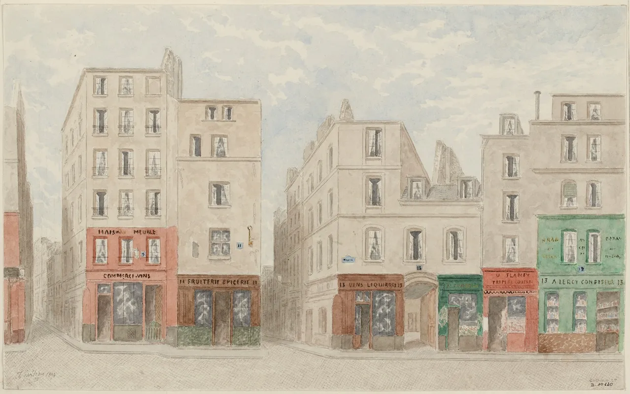 Rue Beaubourg No9 A 13 4eme Arrondissement by Jules Gaildrau - Canvas Print