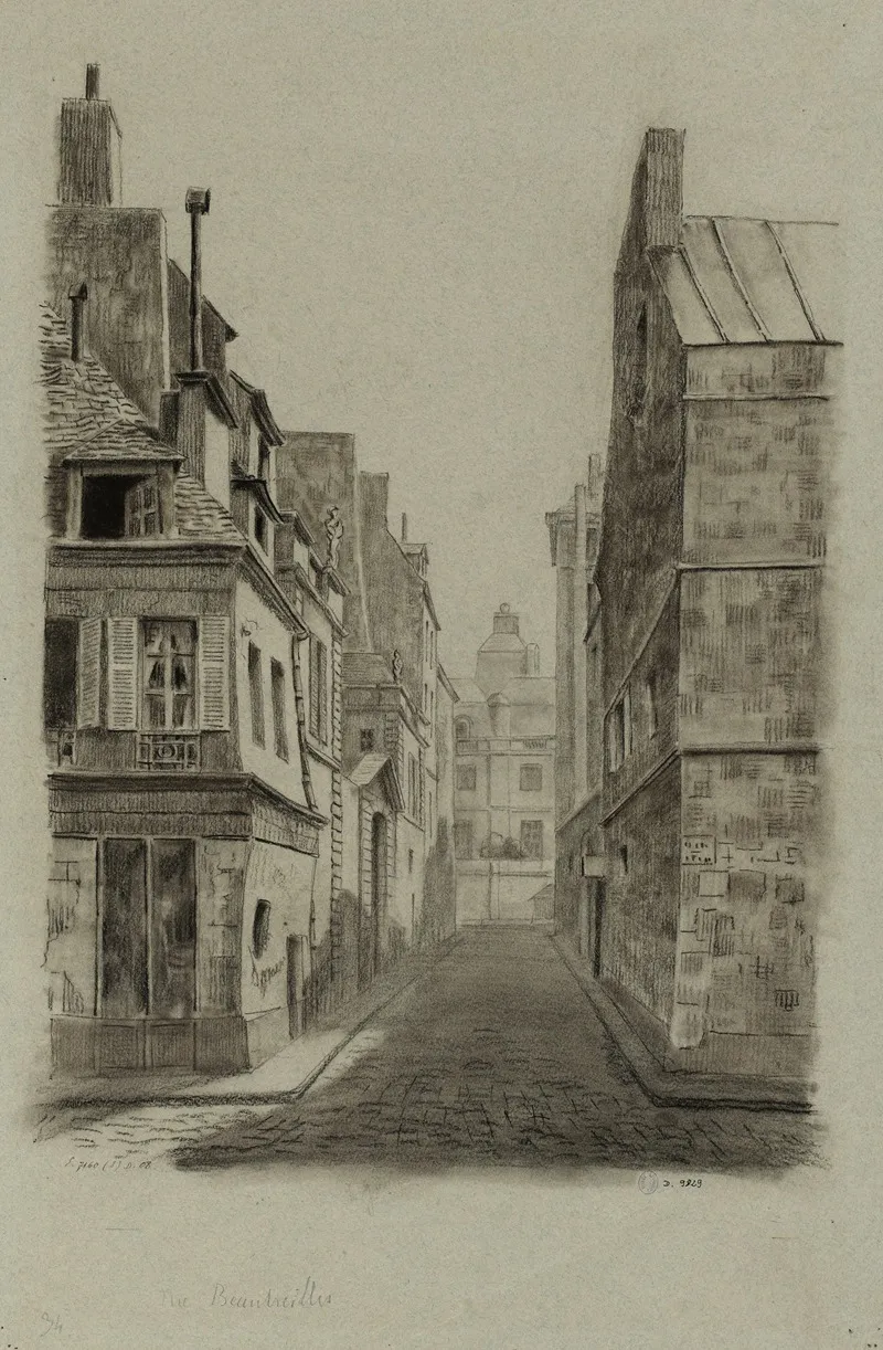 Rue Beautreillis 4eme Arrondissement by Robert Frémont - Canvas Print