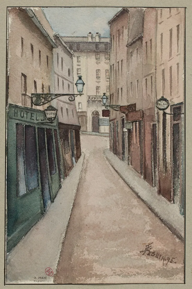 Rue Bernard Palissy by F. Séguin - Canvas Print
