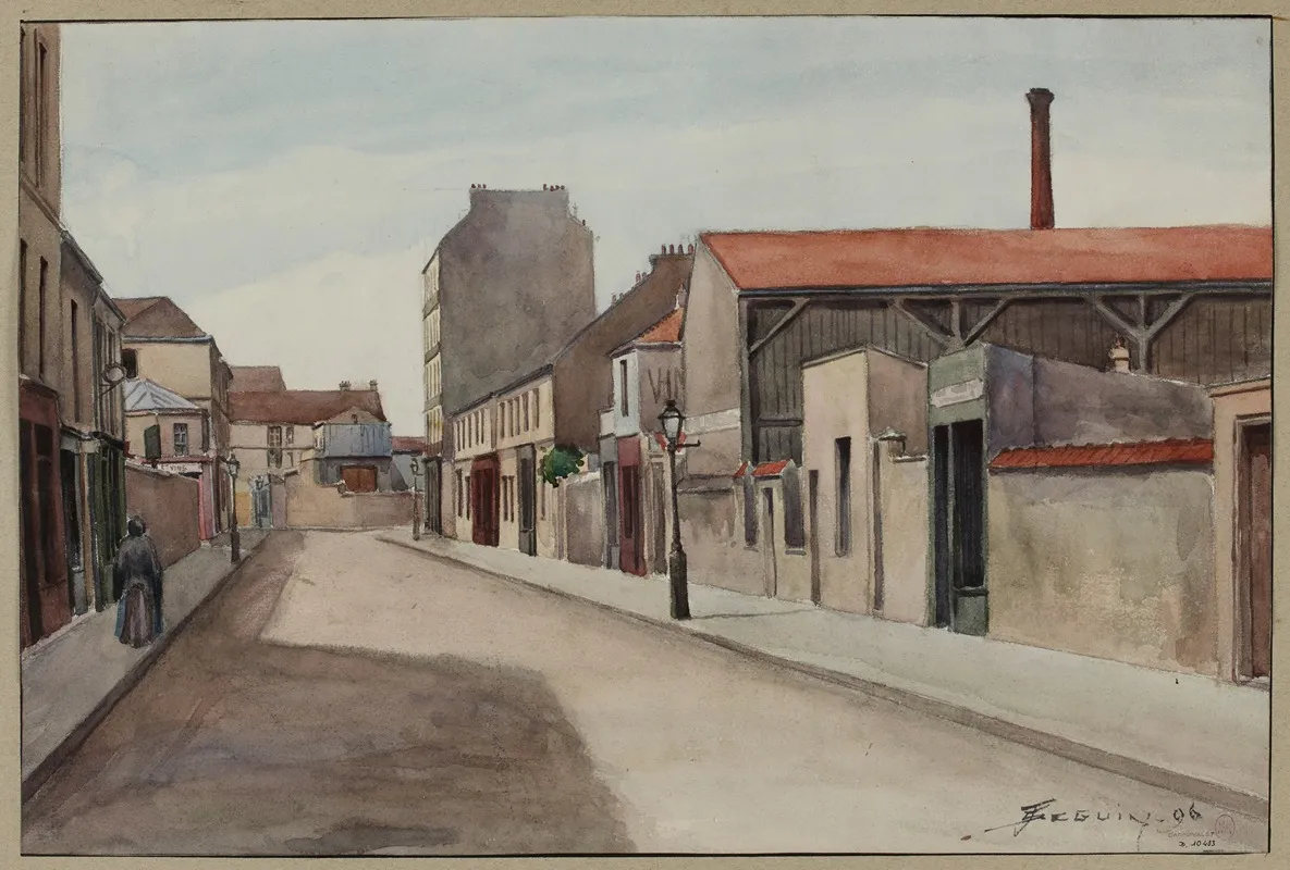 Rue Brancion by F. Séguin - Canvas Print