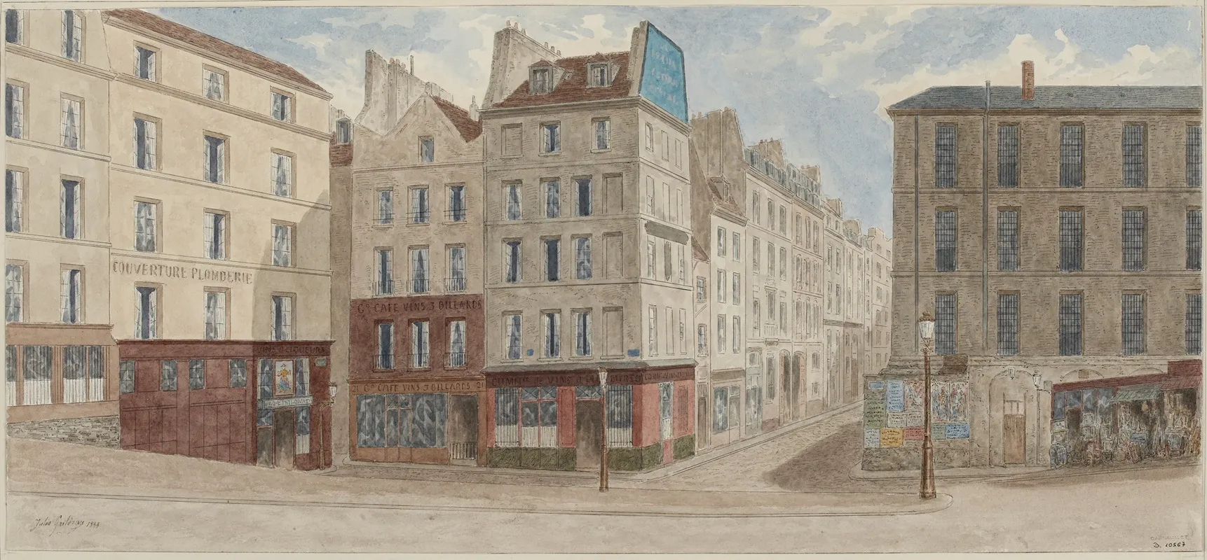 Rue De La Bucherie No21 A 25 5eme Arrondissement by Jules Gaildrau - Canvas Print