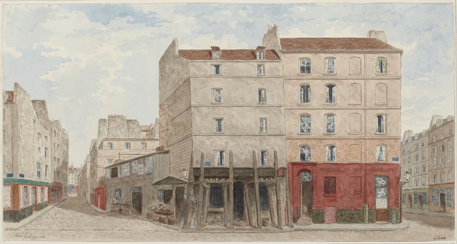Rue De Lhotel Colbert No17 Et 19 5eme Arrondissement by Jules Gaildrau - Canvas Print