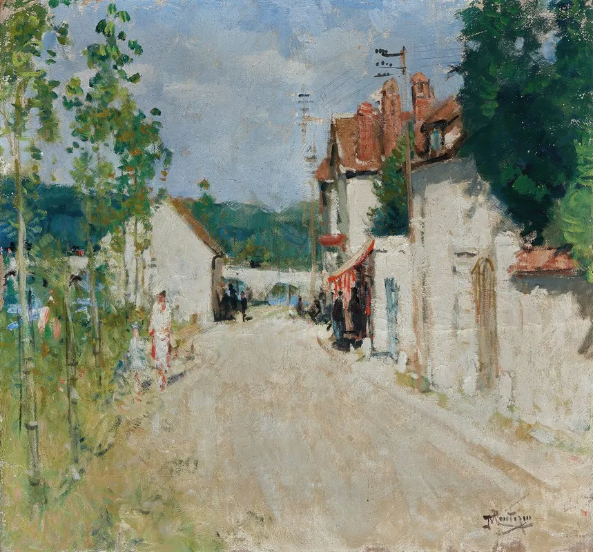 Rue De Village by Pierre-Eugène Montézin - Canvas Print