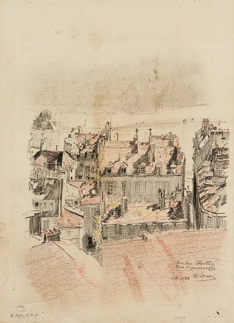 Rue Des Chantres Et Rue Chanoinesse by Charles Jouas - Canvas Print