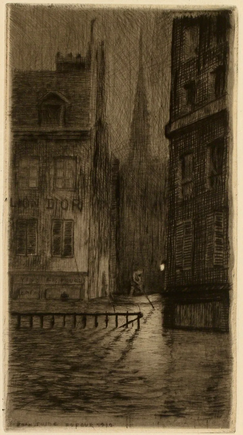 Rue Des Chartres by Jean-Jules Dufour - Canvas Print