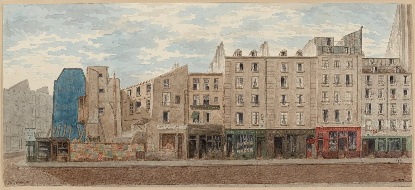 Rue Des Filles Dieu No1 A 9 Actuelle Rue Dalexandrie Depuis 1897 2eme Arrondissement by Jules Gaildrau - Canvas Print