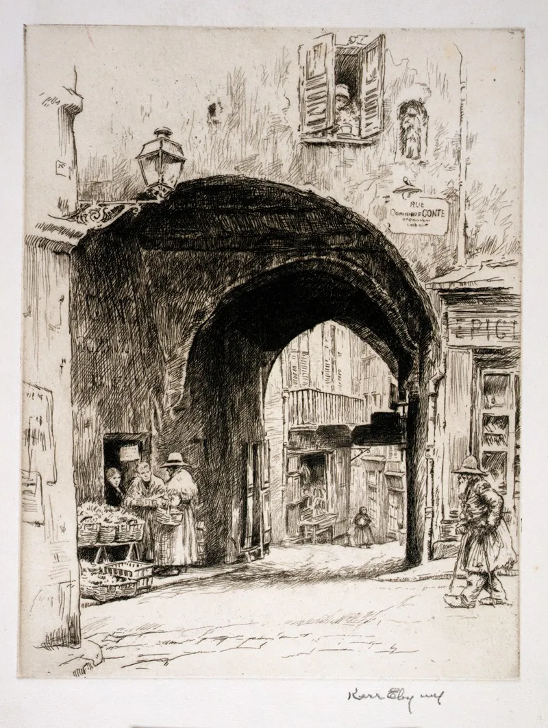 Rue Dominique Conte by Kerr Eby - Canvas Print