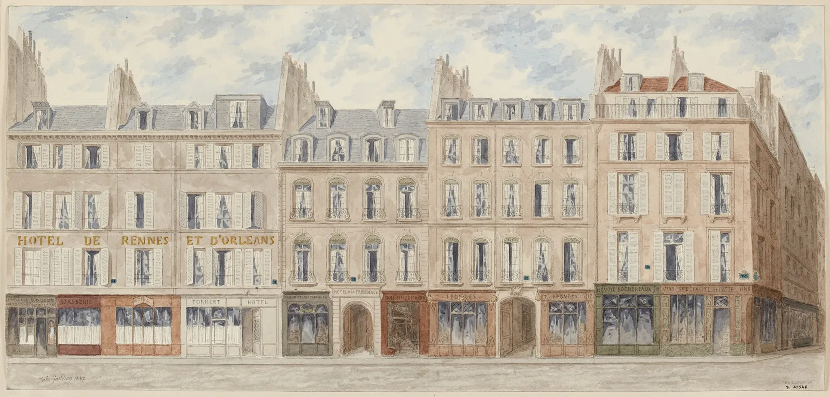 Rue Dorleans Saint Honore No11 A 19 Supprimee Par Le Percement De La Rue Du Louvre by Jules Gaildrau - Canvas Print