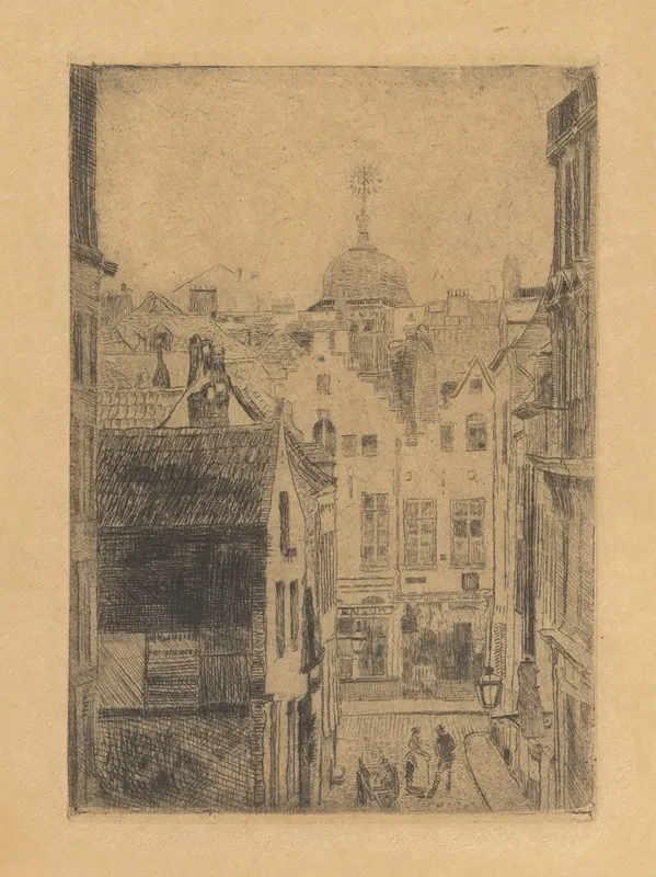 Rue Du Bon Secrous Brussels by James Ensor - Canvas Print