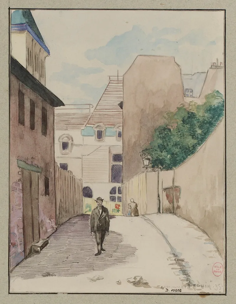 Rue Du Cimetiere Saint Benoit by F. Séguin - Canvas Print