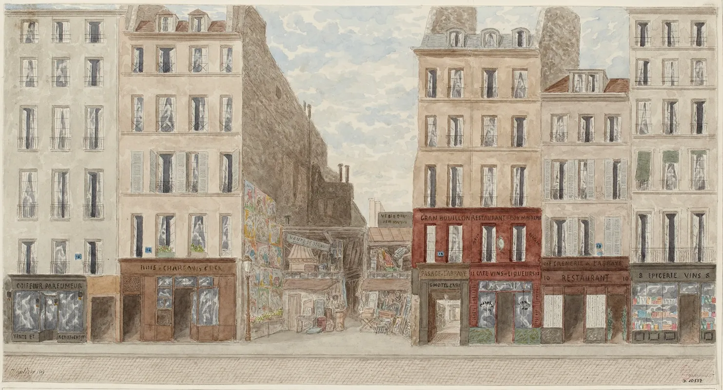 Rue Du Four No8 A 16 6eme Arrondissement by Jules Gaildrau - Canvas Print