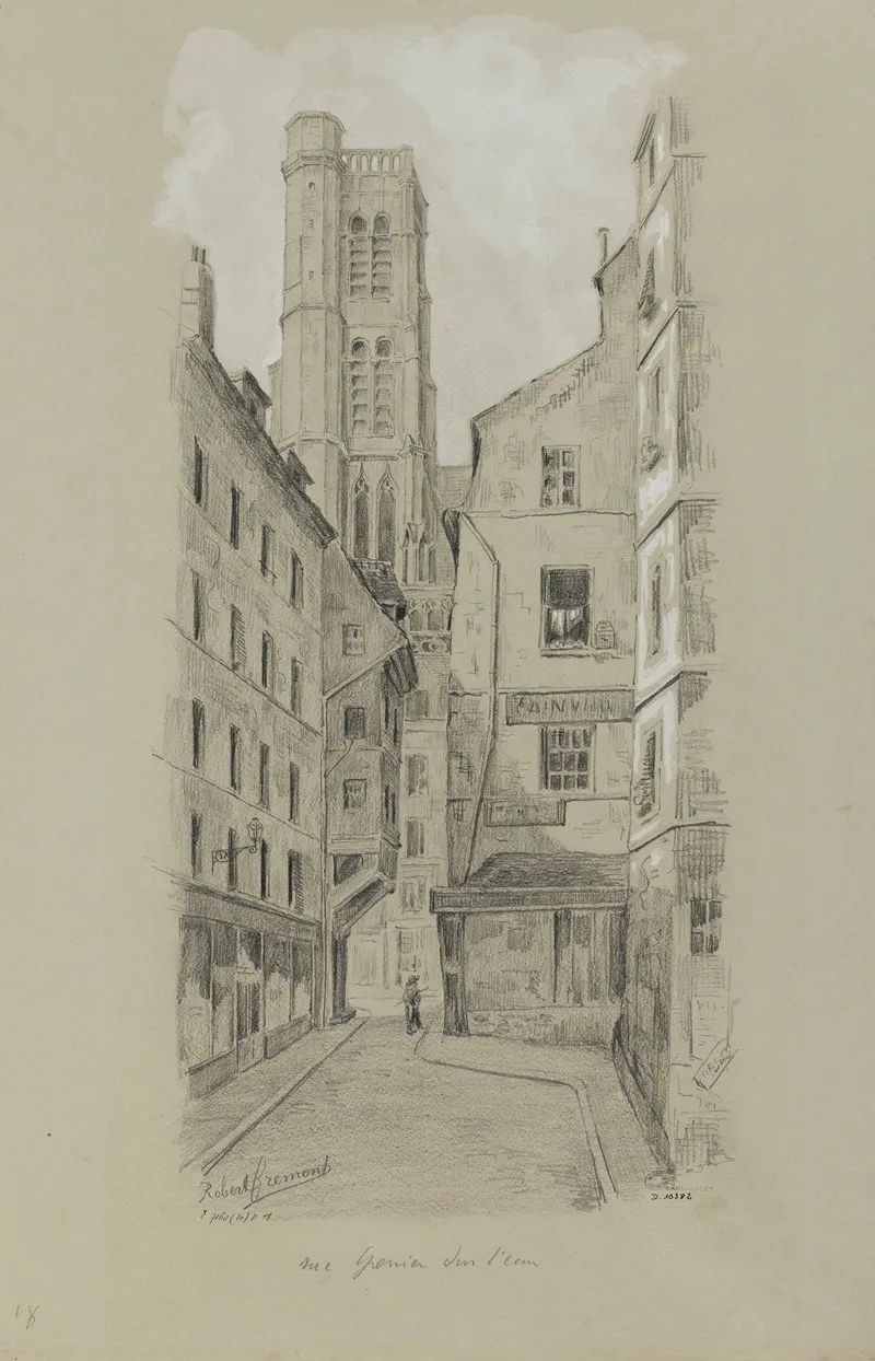 Rue Du Grenier Sur Leau 4eme Arrondissement by Robert Frémont - Canvas Print