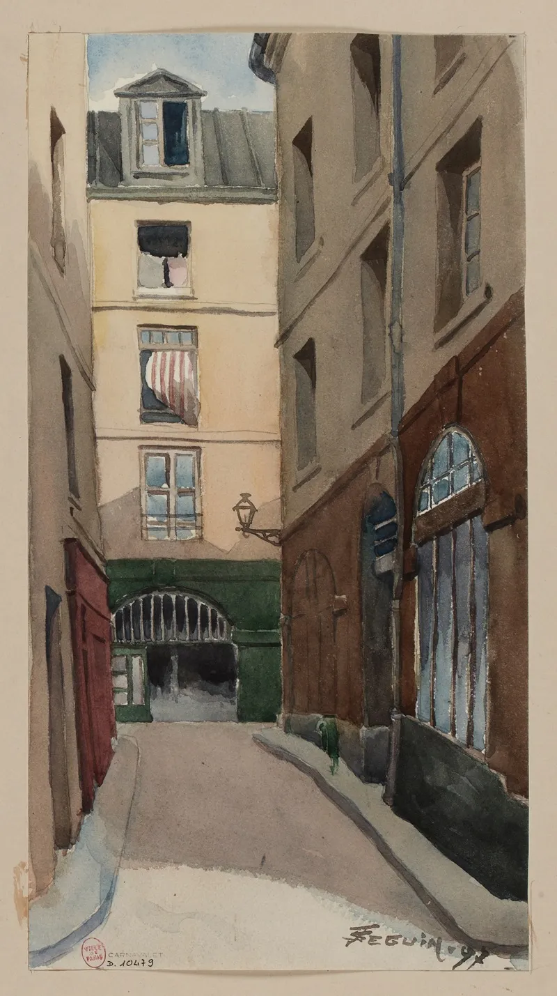 Rue Eginhard by F. Séguin - Canvas Print