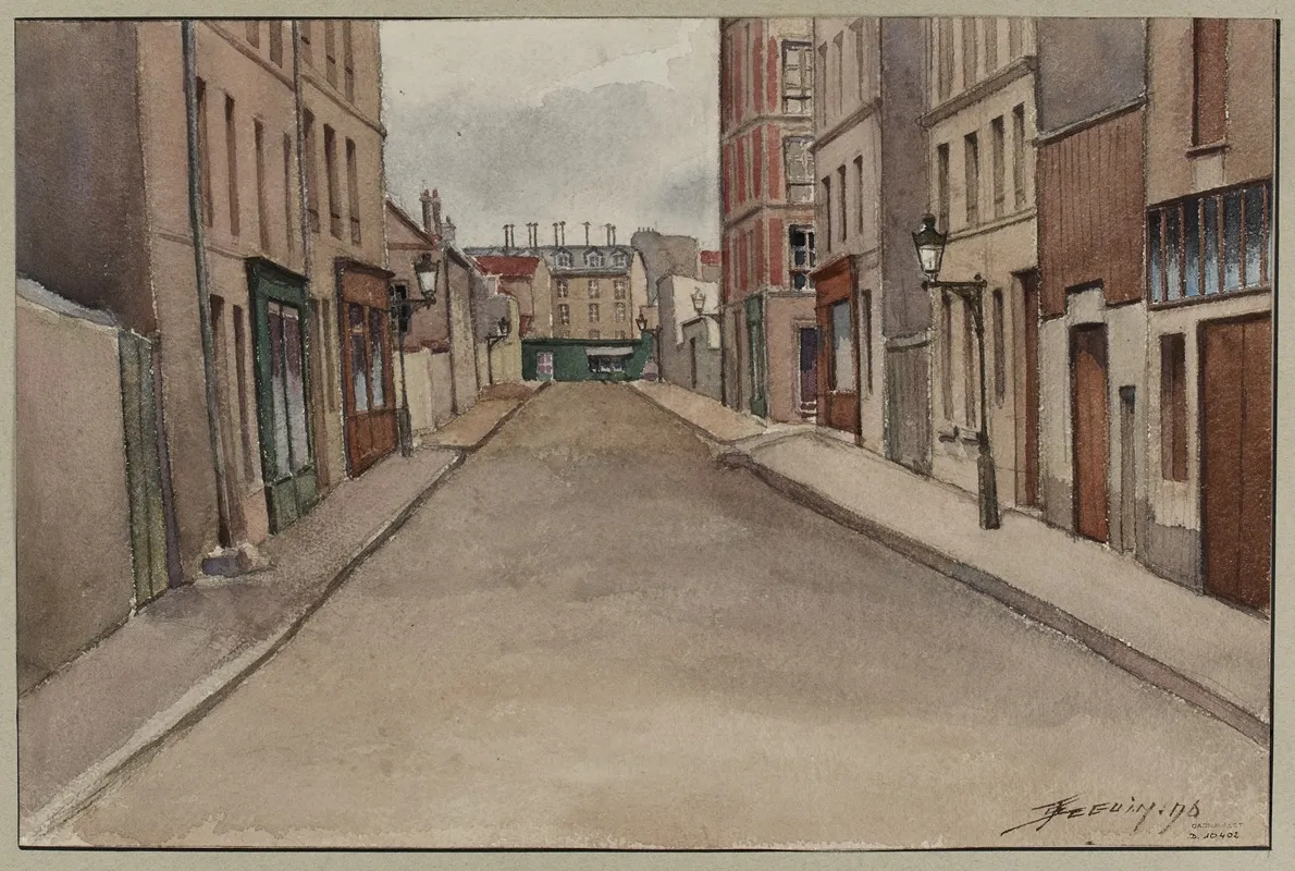 Rue Franquet by F. Séguin - Canvas Print