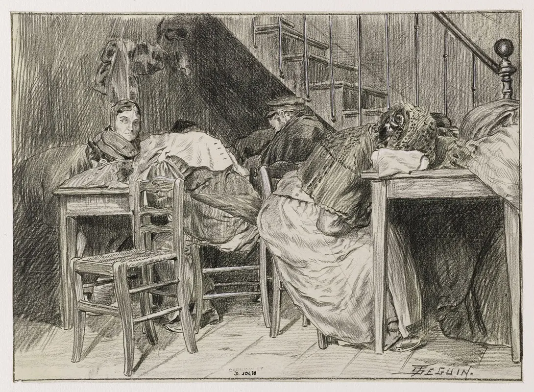 Rue Galande Le Coin De Lescalier by F. Séguin - Canvas Print