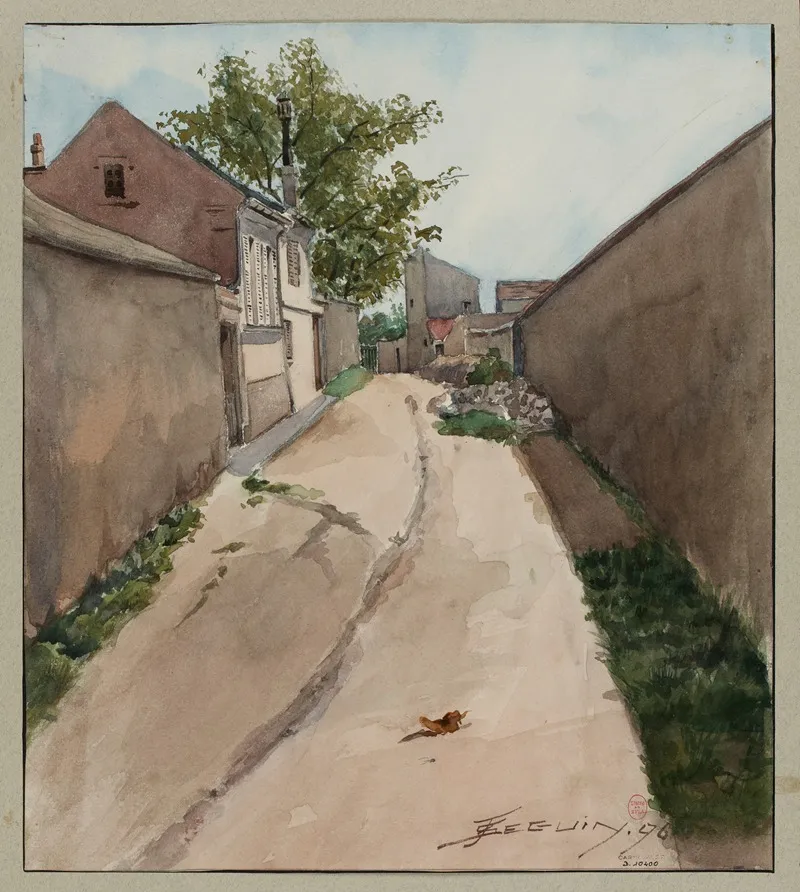 Rue Lhuillier by F. Séguin - Canvas Print