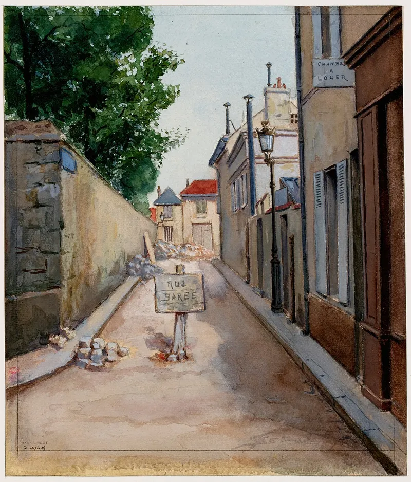 Rue Olivier De Serres Prise De La Rue Marmontel A Vaugirard 2me Troncon by F. Séguin - Canvas Print