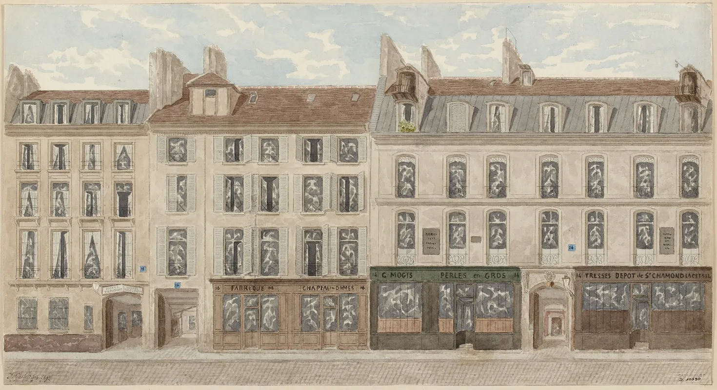 Rue Thevenot No14 A 18 Actuelle Rue Reaumur 3eme Arrondissement by Jules Gaildrau - Canvas Print