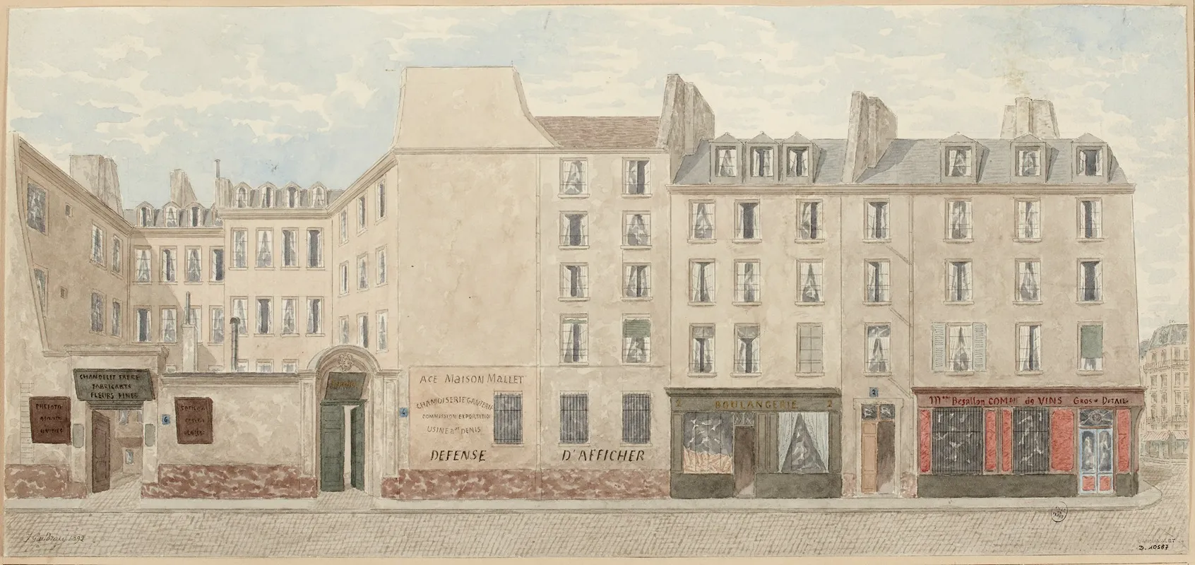 Rue Thevenot No2 A 6 Actuelle Rue Reaumur 3eme Arrondissement by Jules Gaildrau - Canvas Print