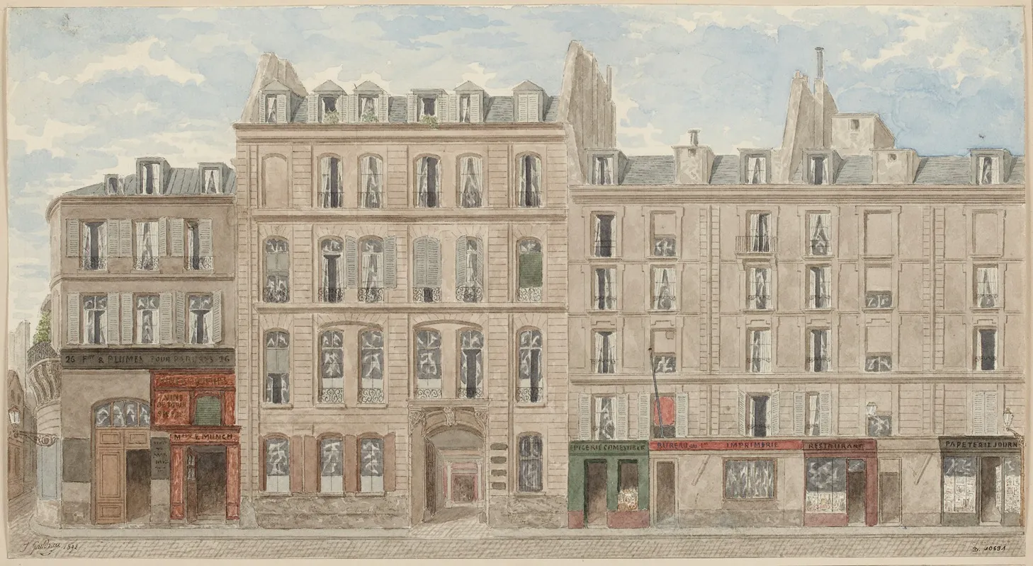 Rue Thevenot No22 A 26 Actuelle Rue Reaumur 3eme Arrondissement by Jules Gaildrau - Canvas Print