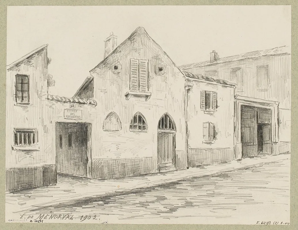 Ruelle Des Reculettes by Eugène de Ménorval - Canvas Print
