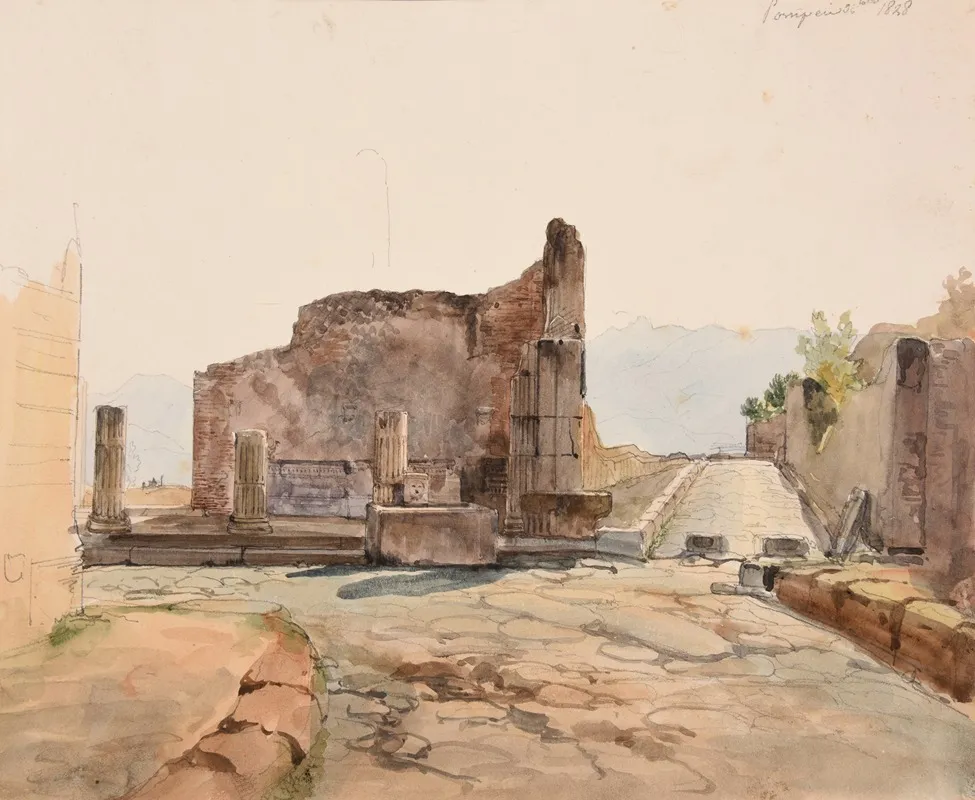 Rues Et Ruines A Pompei